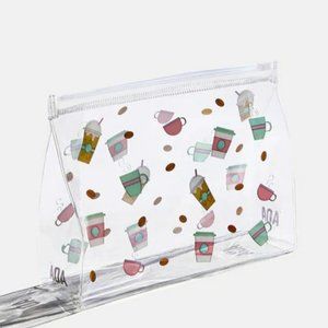 Clear Makeup Pouch - Coffee